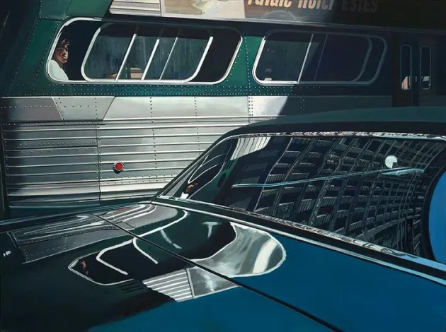 Bus with Reflection of the Flatiron Building